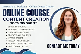 do course development, onboarding training video editing, kajabi course creation