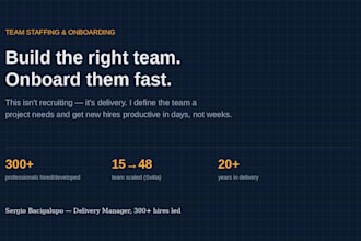 build your project team plan and onboard new hires fast