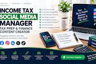 be your income tax social media manager tax prep and finance content creator