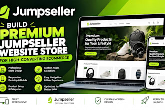 design premium jumpseller website store, manage jumpseller dropshipping and seo