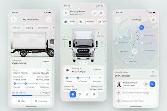 develop carpooling app, logistic app, fleet management app, rentals tracking app