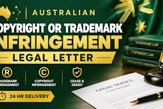 draft an australian copyright or trademark  infringement legal letter