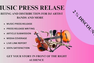 write music press release submit press release pr distribution public relation