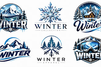 design a professional, snow, ski, mountain, christmas, or seasonal winter logo