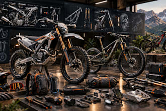 design rugged off road bikes, mtb, dirt bikes and outdoor sport gear