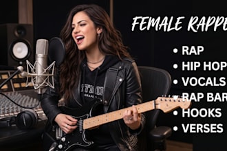 be your female rapper, topline singer, rnb pop singer and vocal hooks specialist