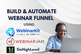build and automate your webinar funnel using webinarjam, gohighlevel or webinark