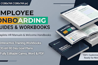 create professional employee onboarding guides, workbooks and HR manuals