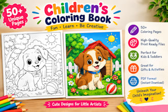 create custom kids coloring pages and coloring books