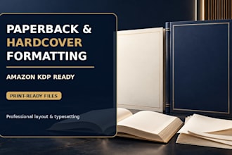 format your paperback and hardcover book for amazon KDP