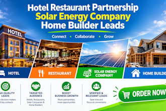 generate hotel restaurant partnership solar energy company home builder leads