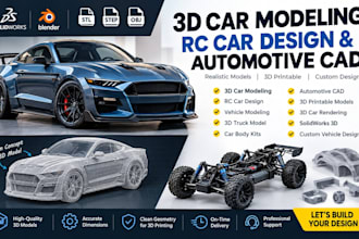 3d car modeling 3d printable scale rc car design automotive cad vehicle design