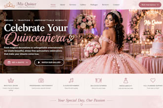design redesign squarespace quinceanera sweet 16 bar mitzah website