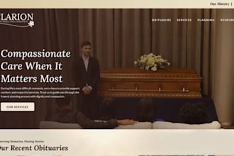 design redesign squarespace wix funeral webiste memorial website casket website