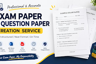 can create exam paper