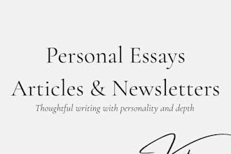 write personal essays, articles, and newsletters