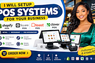 setup shopify pos square pos toast clover pos retail restaurant pos integration