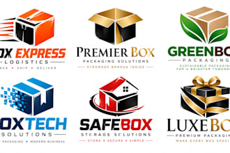 design a professional , packaging, geometric, cube, or modern box logo