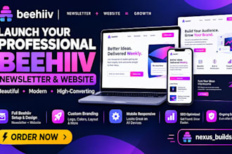 launch your professional beehiiv newsletter and website