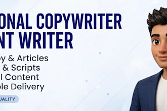 write high converting copywriting and creative content