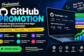 do organic promotion github growth for real followers and github repo