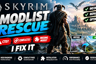 rescue your skyrim modlist, fix conflicts, crashes and optimize performance