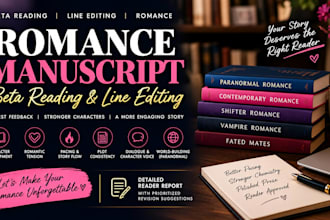 beta read paranormal romance novel contemporary romance line editing beta reader