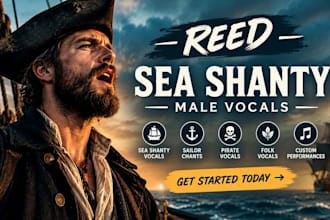 sing sea shanty male vocals with authentic sailor chant