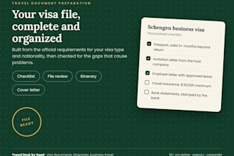 prepare your visa document checklist and review your file