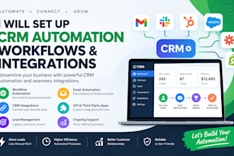 set up CRM automation workflows and integrations