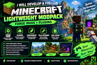 minecraft developer fix create minecraft lightweight modpack forge mods plugins