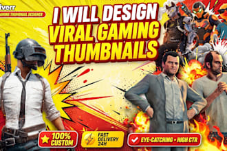 ii will design viral eye catching clickbait gaming youtube