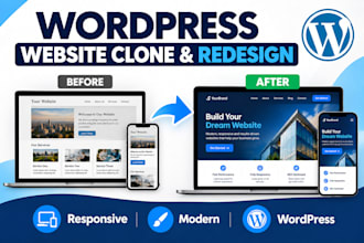 copy clone website design redesign wordpress website