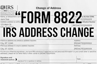 prepare form 8822 to update your address with the irs