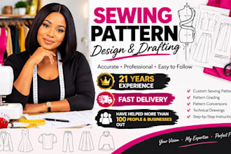 create custom sewing patterns for fashion and clothing