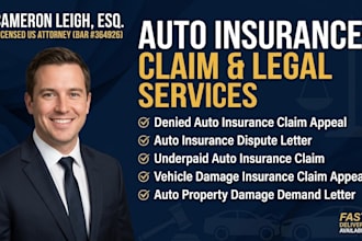 draft a licensed US attorney appeal for denied auto insurance claim