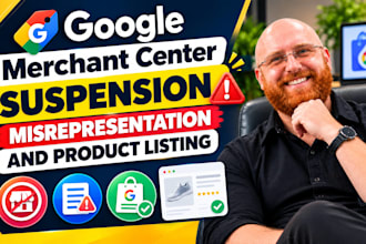 google merchant center suspension, misrepresentation and product listing issues