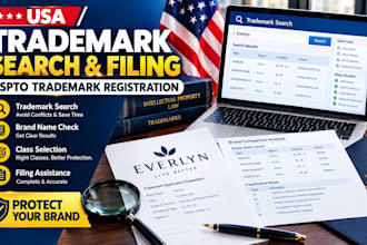 uspto trademark registration search and file USA trademark for brand name logo