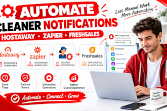 automate cleaner notifications client intake turnovers freshsales crm hostaway