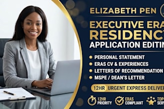 edit eras residency application medical personal statement, cv, lor within 12hrs