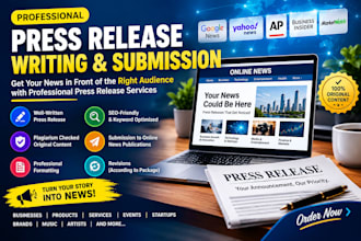write press releases and submit them to online news publications