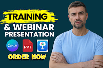 design online presentation, course training and webinar deck
