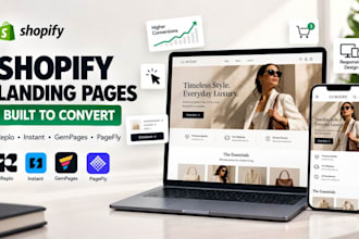 build a shopify landing page using replo, gempages, pagefly