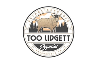 design classic breeds pygmy goats brand logo