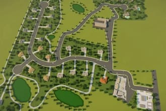 create urban masterplan, siteplan and render 3d aerial render