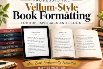 do vellum style book formatting for KDP paperback and ebook