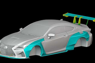 design 3d car body kit widebody kit automotive car part cad for 3d printing