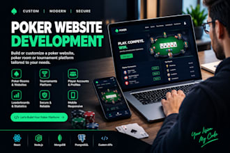 build or customize a poker website poker room or poker tournament platform