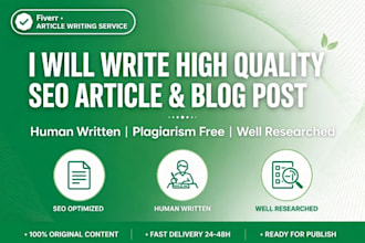 write SEO optimised article and blog post content writing