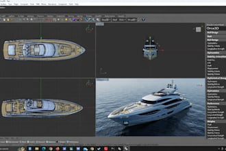 create professional 3d yacht, boat and ship models for marine design